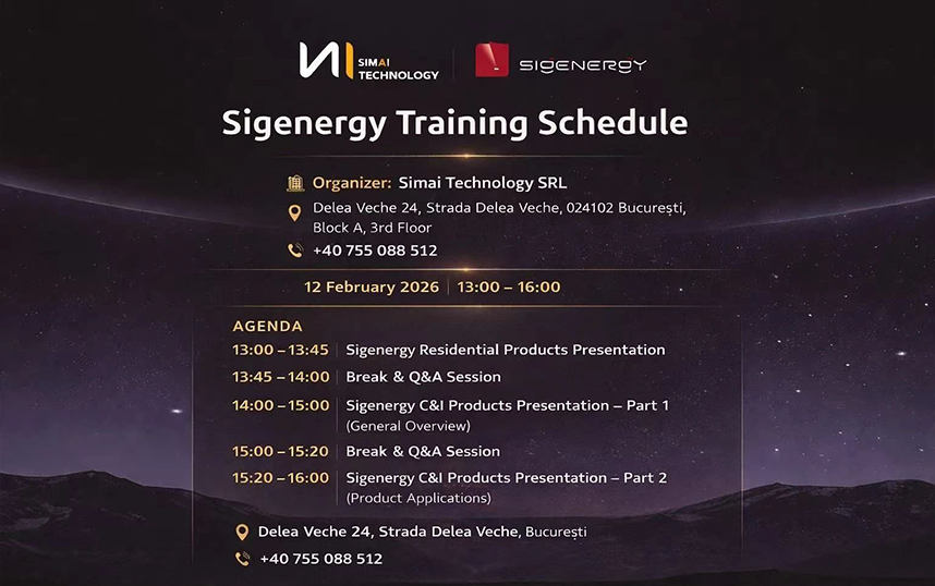 SIMAI Technology Hosts Sigenergy Training in Bucharest